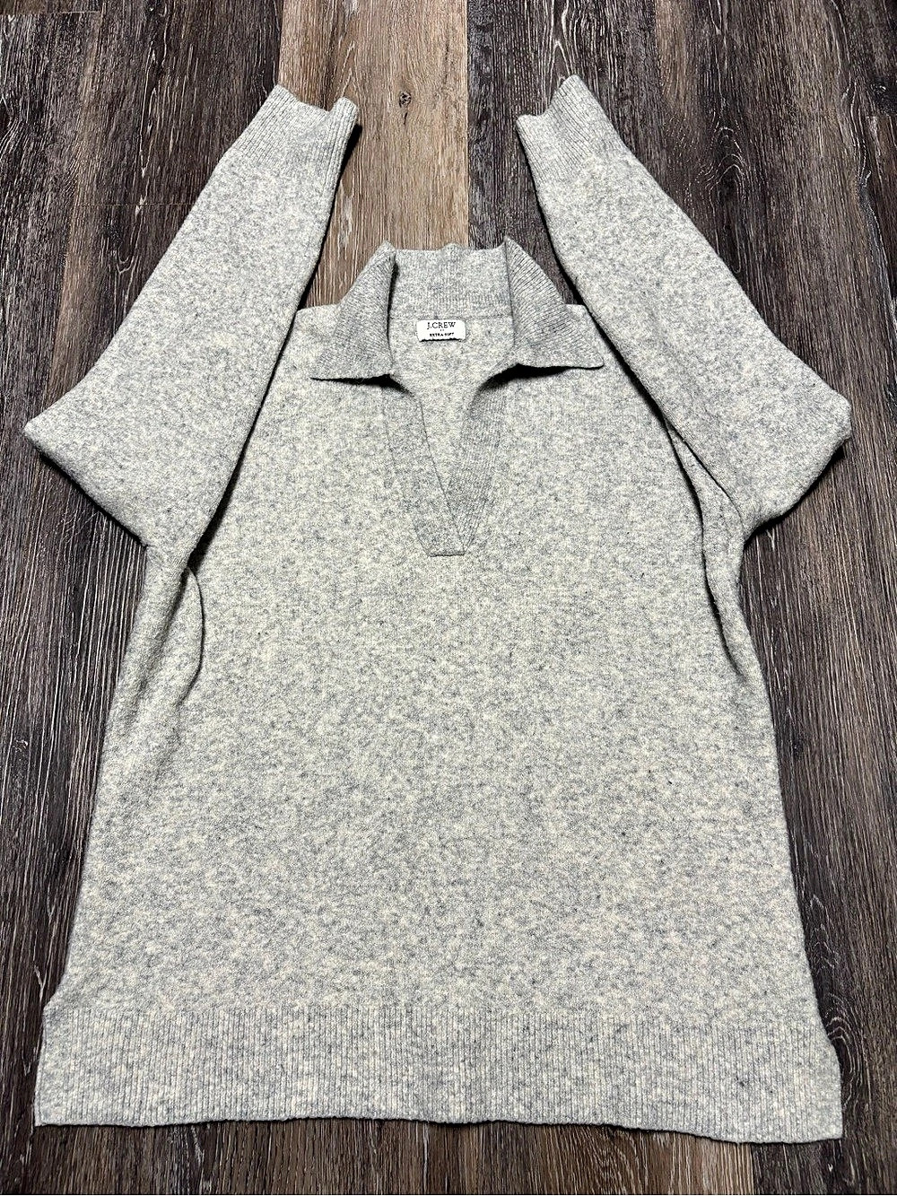 J.CREW Extra-Soft Gray V-Neck Sweater.
Fall Fashion; Casual Fit SKU#0150
